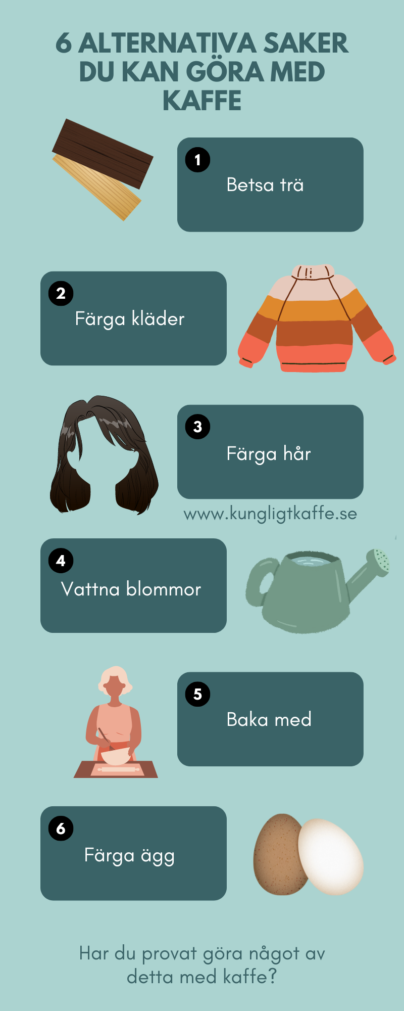 6 saker du kan använda kaffe till