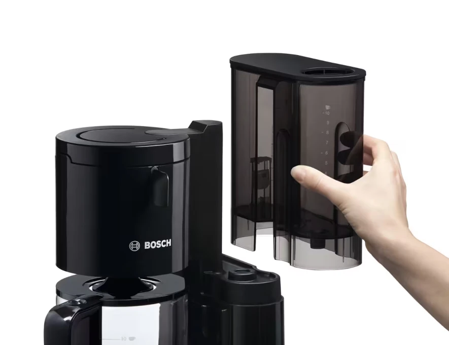 Bosch svarta kaffebryggare med avtagbar vattentank