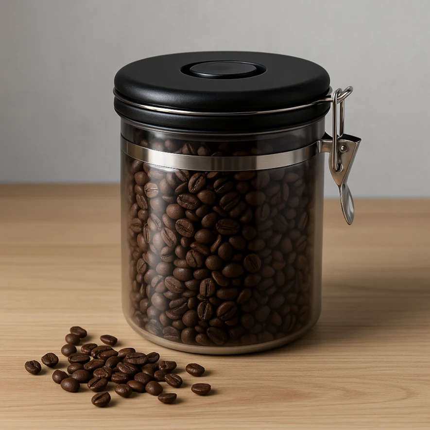Vakuumbehållare för kaffebönor